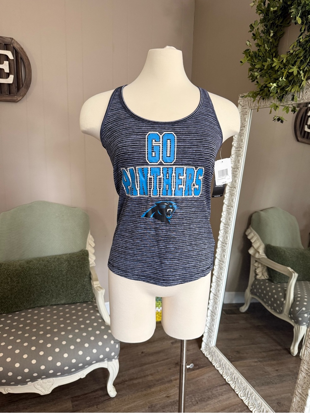 Carolina Panthers Racerback Tank - Picture 9 of 9